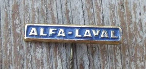 Vintage Alfa Laval Sweden Heavy Equipment Pump Valves Engineering Pin Badge - Picture 1 of 4