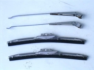 52 53 54 1952 1953 1954 FORD CAR 11 INCH STAINLESS WIPER BLADES CHROME ARMS = - Picture 1 of 1