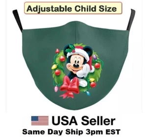 Children Mickey Mouse Face Mask Reusable Christmas Cartoon Adjustable US Seller - Picture 1 of 7