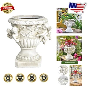 Rustic White Angel Statue Planter for Indoor & Outdoor Floral Elegance - Picture 1 of 9