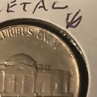 Jefferson Nickel Error 1991-D Short Off Metal on Back Top Right UNC Coin