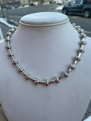 Charles Krypell 925 Sterling Silver & 14k White Gold Women's Necklace 17” - Image 1 of 4