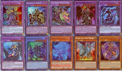 Yugioh Dark Magician Deck - Magicians Master Chaos Timaeus Red-Eyes Dark Dragoon - Image 1 of 4