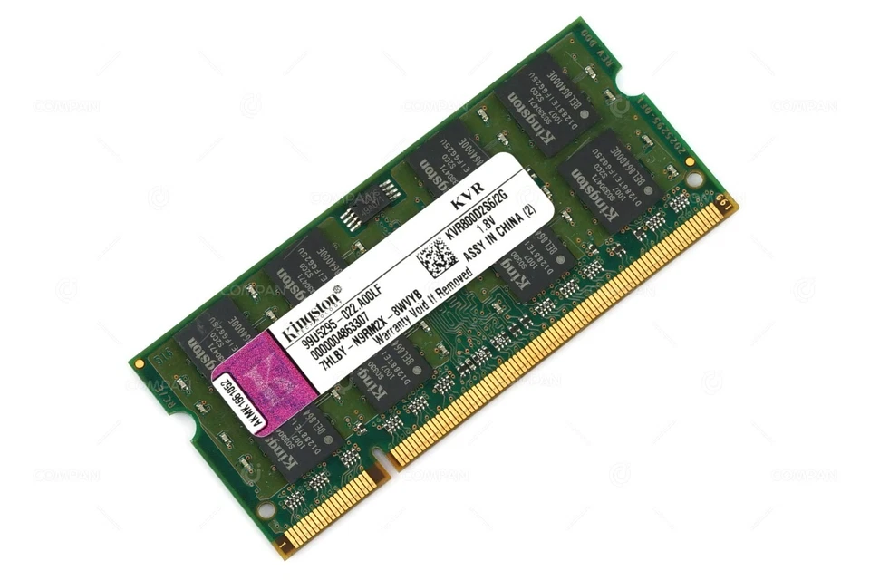 KVR800D2S6-2G KINGSTON MEMORY 2GB PC2-6400 200-PIN SODIMM 800MHZ DDR2 KVR800D2S6 - Image 1 of 4
