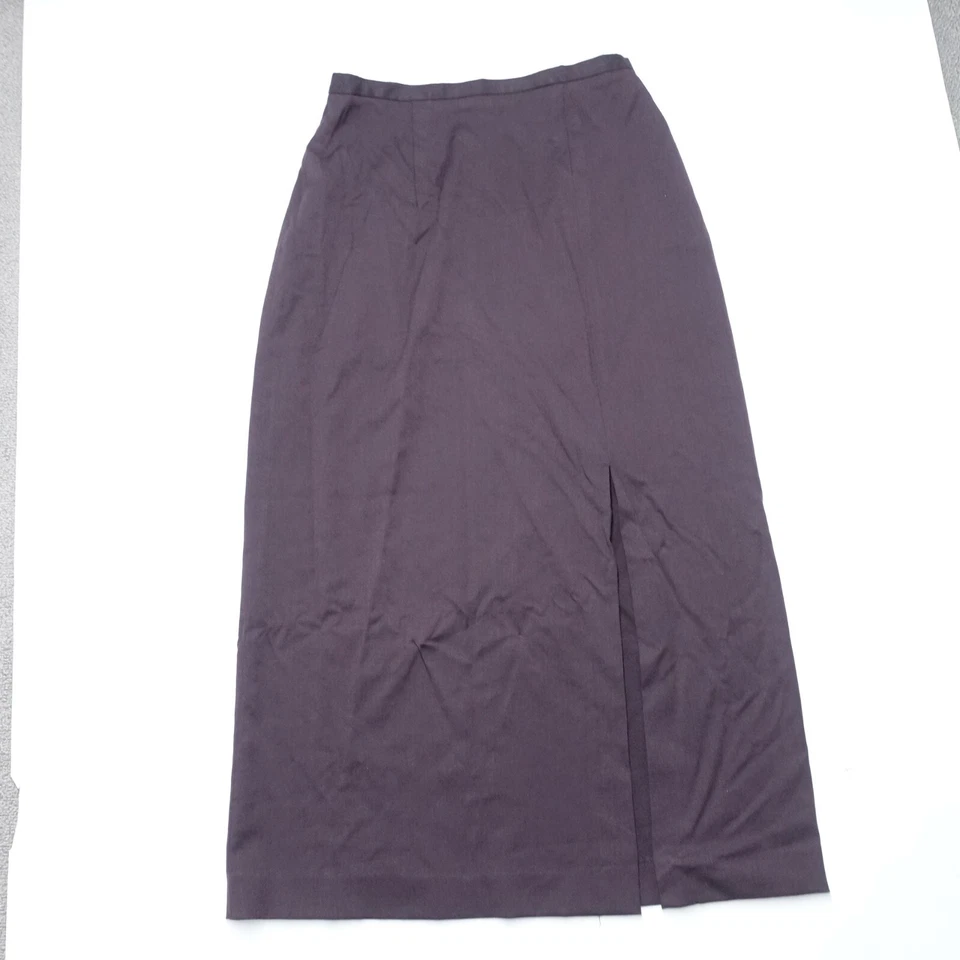 Falda lápiz Karen Scott para mujer 8 púrpura poliéster elástico cremallera abertura frontal Foto 1 de 4
