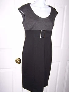 Evan Picone Women's Dress S Career Sleeveless Black/Charcoal Lined NWOT - Picture 1 of 6