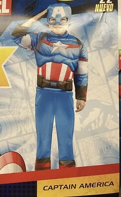 Disfraz de Capitán América niño + disfraz de escudo. Talla 2T Nuevo con etiquetas Foto 1 de 4