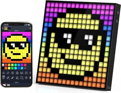 Divoom Pixoo-16 Pixel Art LED Sign - 16x16 WiFi, App Control, Clock, Gaming Room - Image 1 of 4