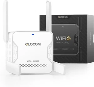 QLOCOM 2025 Newest AX1500 WiFi Extender Booster Blazing-Fast WiFi 6 - Photo 1/5