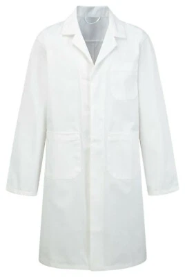 FORT BLUE CASTLE WHITE KIDS CHILDS SCHOOL ART SCIENCE LAB OVERALL COAT AGE 5-12