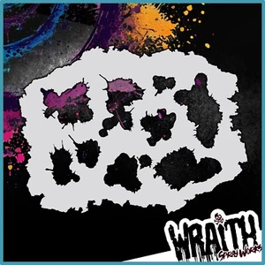 Grunge Splatters - Reusable Airbrush Stencil Template - Picture 1 of 4