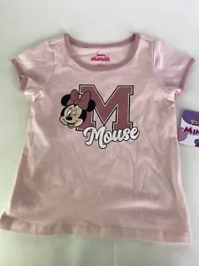 Disney Minnie Mouse Pink Short Sleeve T-Shirt Top Kids Girls Size 3T - Picture 1 of 5
