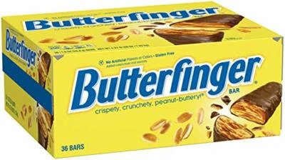 Barras de caramelo de chocolate con leche Butterfinger, caramelo a granel de tamaño completo de 1,9 oz (paquete de 36) Foto 1 de 4