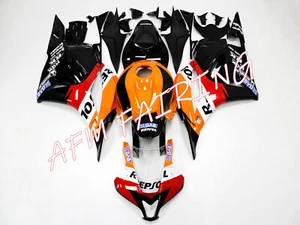 Black Orange Repsol ABS Injection Mold Bodywork Fairing for CBR600RR 2009-2012 - Picture 1 of 8