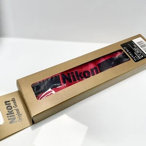 [UNUSED] Nikon Camera Strap Red x Black Rivet Border Japan 6763 - Picture 1 of 9