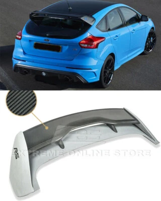 For 13-18 Ford Focus Hatchback RS Style Carbon Fiber Spoiler Rear Roof Trunk New - Image 1 of 4