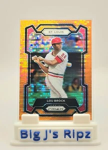 2024 Panini Prizm Baseball Orange Pulsar Lou Brock HOF 129/399 SSP - Picture 1 of 2