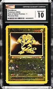 CGC 10 - 2002 Best of Game PROMO Electabuzz # 1 REVERSE HOLO Pokemon Card - Picture 1 of 2