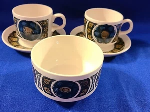 5-Pc Vtg Biltons Ironstone China Staffordshire Eng - Cups w Saucers & Sugar Bowl - Picture 1 of 10