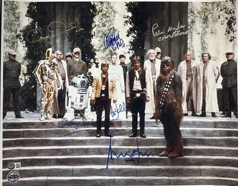 Star Wars Original Cast x6 Signed 16x20 Photo (OP) BAS (Grad Collection) Cover