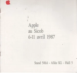 ITHistory (1987) APPLE BROCHURE: SICOB (Paris) Avril 6-11; (French) 16 Pages - Picture 1 of 1