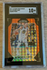 2017 PANINI PRIZM MOSAIC #92 ORANGE STEPHEN CURRY SGC 10 - Picture 1 of 2
