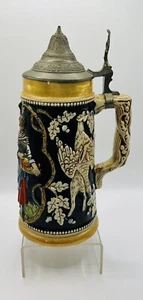 Beer Stein Made In Germany 9” H 4” W At Bottom 1/2 L - Picture 1 of 10