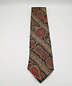 Woodward Men's Necktie Multicolor Arabesque Pattern Silk 58" x 4"