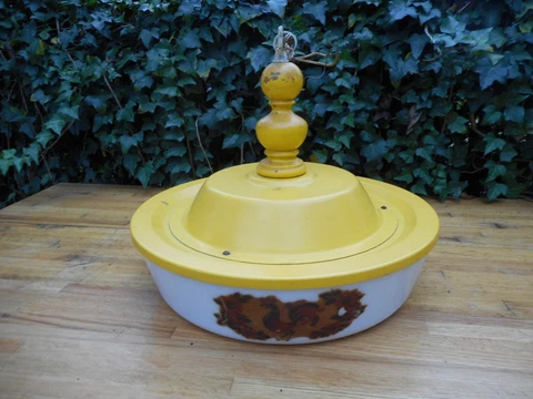 Beautiful Chandelier Vintage Retro Rooster Chicken Yellow Light Fixture Cover