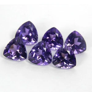 6.65Cts Genuine 100% Natural Amethyst 7mm Trillion Cut Loose Gems 6 Pcs Ref VDO - Picture 1 of 4