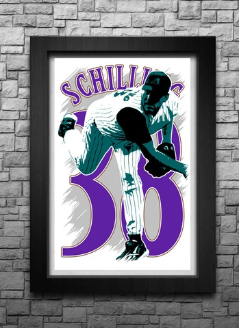 CURT SCHILLING art print/poster ARIZONA DIAMONDBACKS FREE S&H! JERSEY Cover