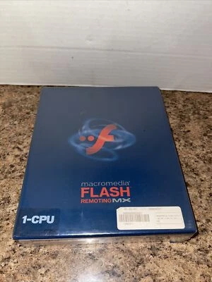 Macromedia FLASH Remoting MX 1-CPU Brand New Sealed Big Box PC Estate Item RARE - Image 1 of 4