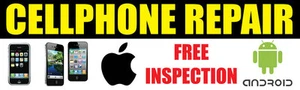 2' x 6' REPARACIÓN DE TELÉFONO CELULAR ESTIMACIONES GRATUITAS VINILO BANNER PARA EXTERIORES - Bandera Pluma - Imagen 1 de 1