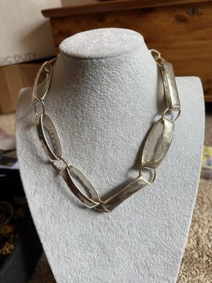 Collar Robert Lee Morris Tono Plata Y Oro ¡Pieza Distintiva! Foto 1 de 4