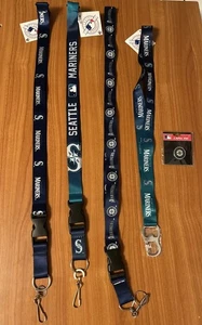 Seattle Mariners Mega Lot Of 5 Lanyards/Pin Blue/Teal Brand New With Tags - Picture 1 of 5