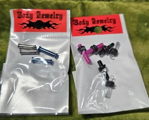 Tapones para los oídos tapones túneles 10 g-2,4 mm 5 pares joyería corporal unisex - Imagen 1 de 3