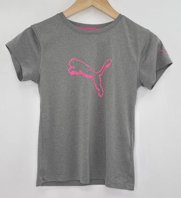 Puma Girl's Activewear Short Sleeve Athletic Tee Polyester Training Top Sz XL - Image 1 of 4