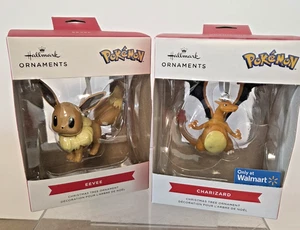 NEU 2024 Hallmark Charizard Eevee Walmart exklusive Weihnachten Pokeman Ornamente - Bild 1 von 2