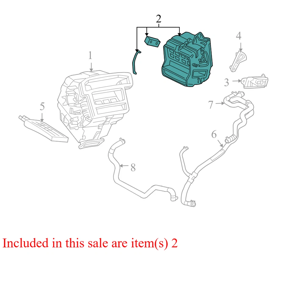 2001–2007 Ford Escape HVAC Unit Case Heater Core Housing Used 6L8Z18478AA OEM - Image 1 of 4