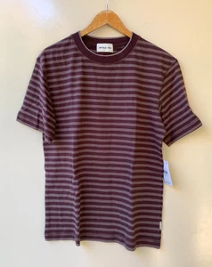 Article One Size S Mens NWT Brown Stripe Kai T-shirt Espresso - Picture 1 of 11