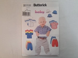 Butterick Pattern - Infants' Shirt, T-Shirt, Pants, & Hat (NB-M) #B5510 - Uncut - Picture 1 of 6