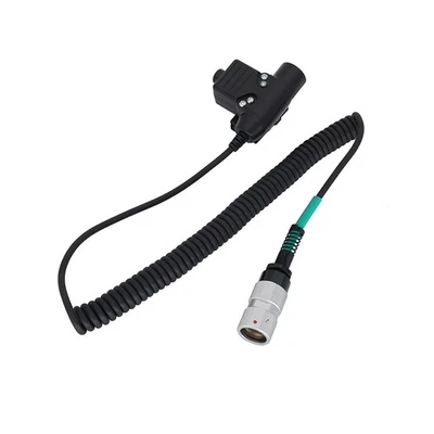 1 PC U94 PTT Cable Plug Walkie Talkie Headset Adapter for PRC-152 Two Way Radio - Image 1 of 4
