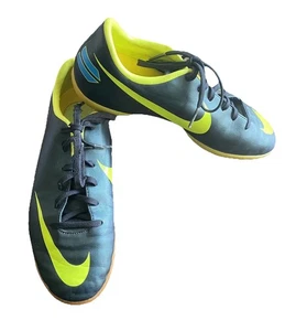 Nike Mercurial Indoor Soccer Futsal Shoes Youth 5.5Y Black Bright Green - Picture 1 of 9