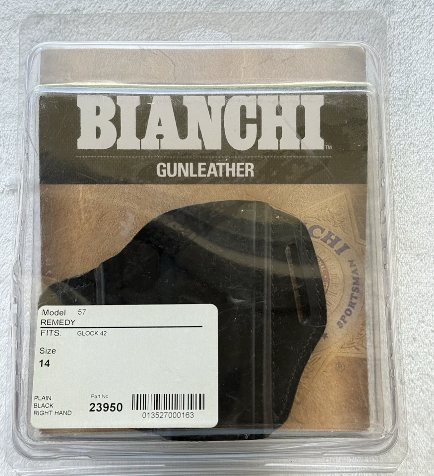 Bianchi 57 Remedy Size 9a Glock 42 Right Hand Black MD 23950