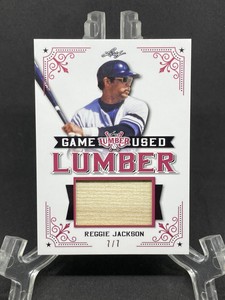 Reggie Jackson 2021 Leaf Lumber Game Used Lumber Red 7/7 SSP