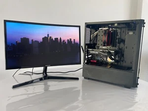 PC Gaming completo B450/Ryzen 5 2600x/Rx580 4Gb + Monitor Samsung 24'' FHD 144Hz - Foto 1 di 8