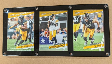 PITTSBURGH STEELERS 3 CARD PLAQUE JUJU SMITH-SCHUSTER BEN ROETHLISBERGER TJ WATT Cover