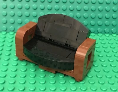 Lego Reddish Brown / Black Sofa Recliner / City Mini Figures Bed Convertible - Image 1 of 4