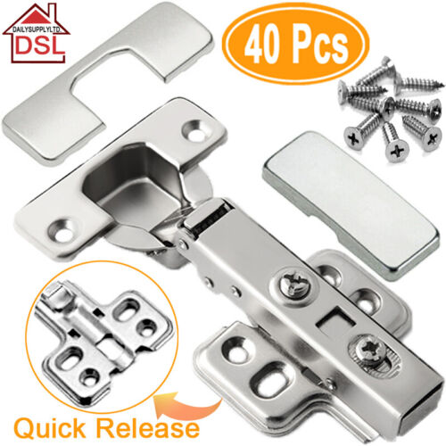 TOP Quality Full Overlay 35mm Soft Close Hinges Kitchen Cabinet Cupboard Door UK