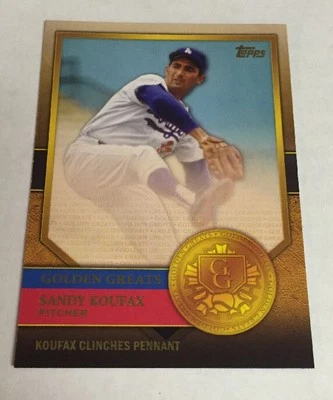 2012 Topps Sandy Koufax Golden Greats #GG48 Baseball Card Nr/Mt-Mt - Image 1 of 2